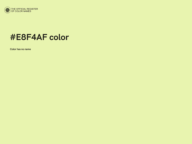 #E8F4AF color image