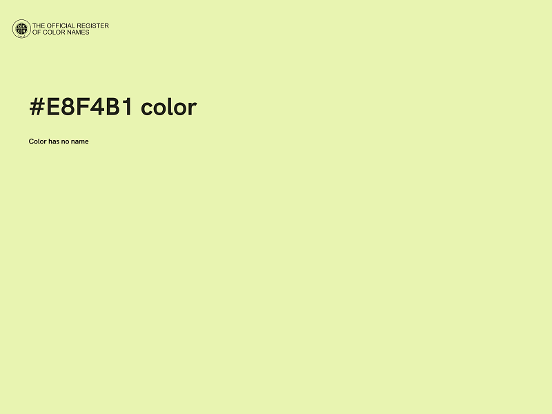 #E8F4B1 color image