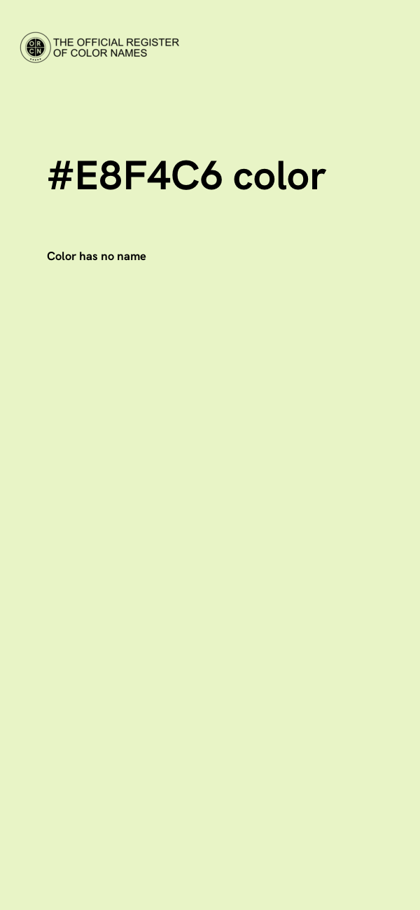 #E8F4C6 color image