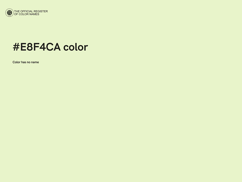 #E8F4CA color image