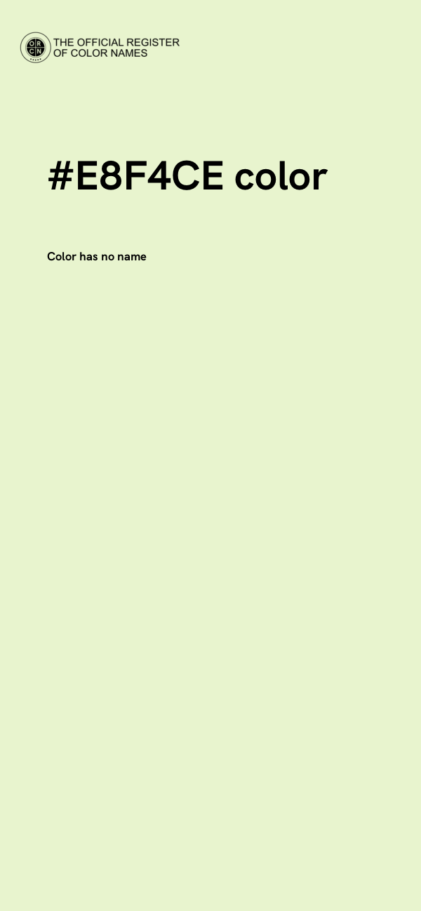 #E8F4CE color image