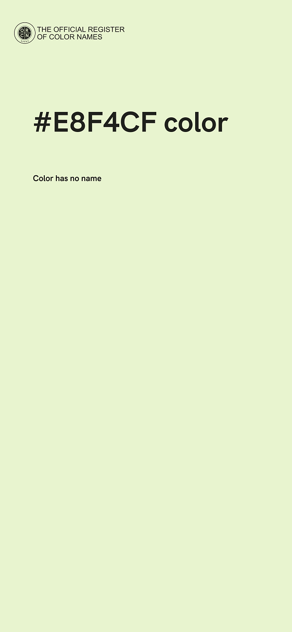 #E8F4CF color image