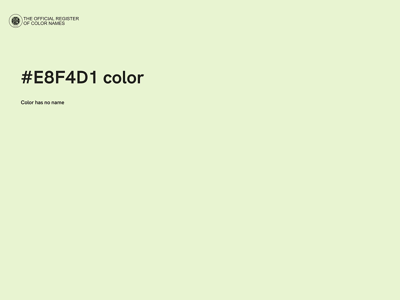 #E8F4D1 color image