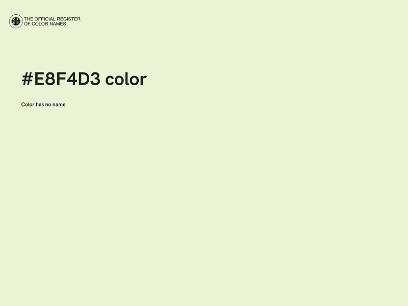 #E8F4D3 color image