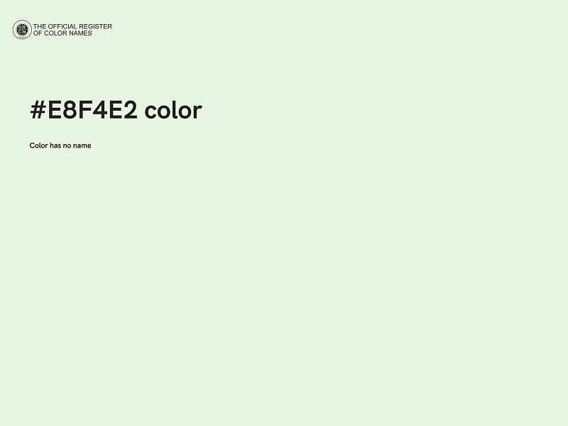 #E8F4E2 color image