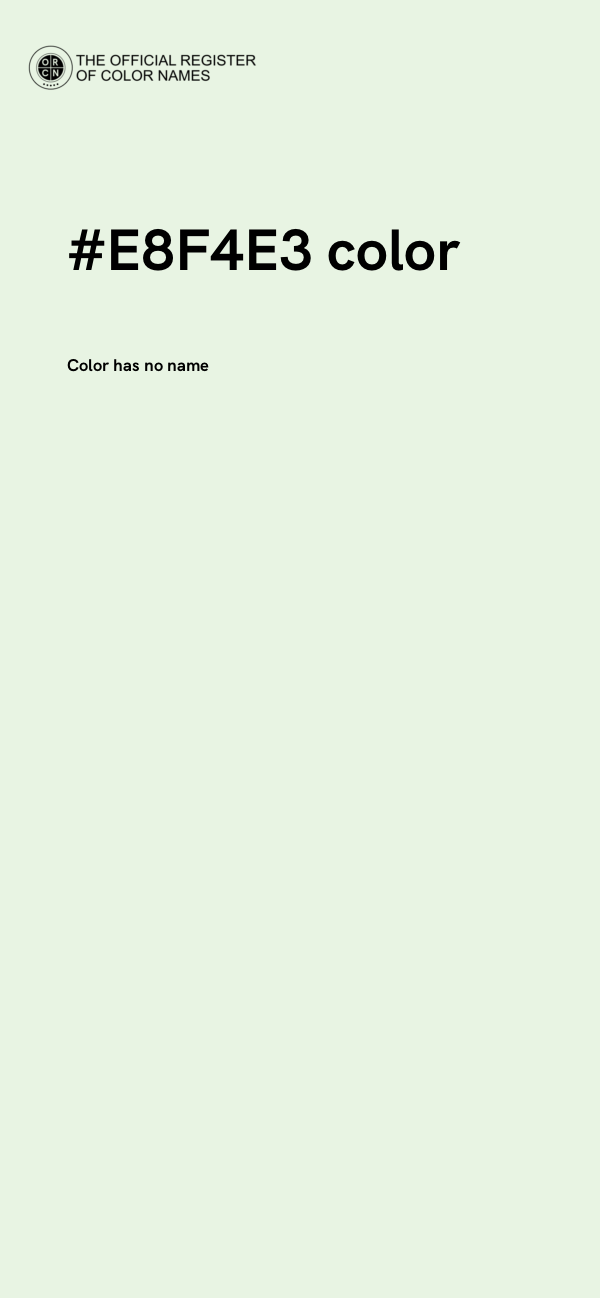 #E8F4E3 color image