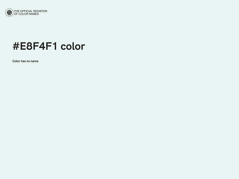 #E8F4F1 color image