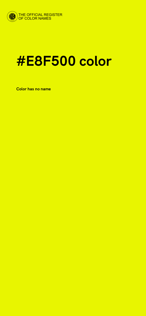 #E8F500 color image