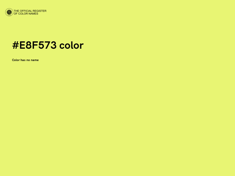 #E8F573 color image