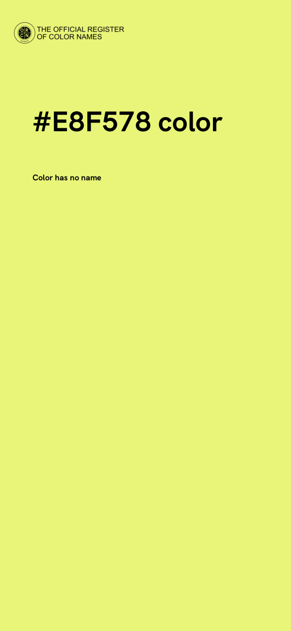 #E8F578 color image