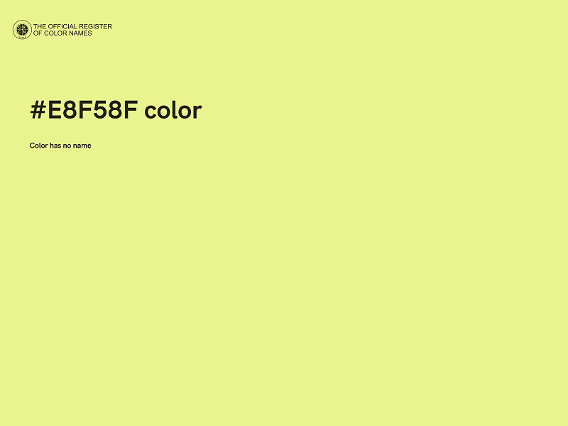 #E8F58F color image