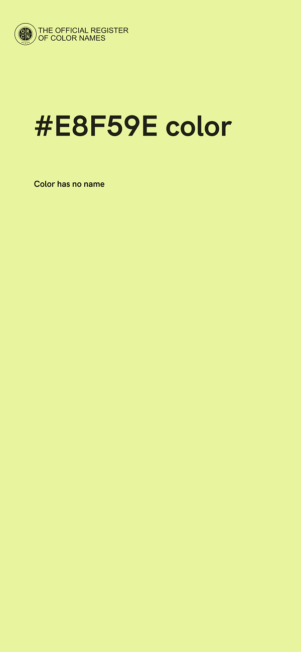 #E8F59E color image