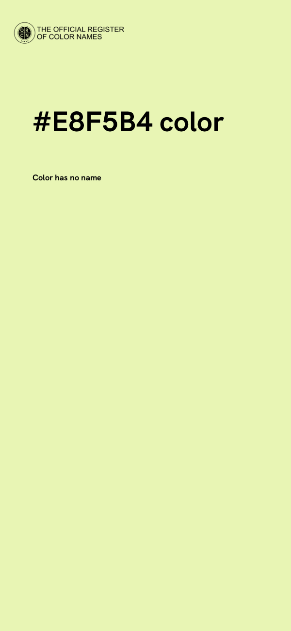 #E8F5B4 color image