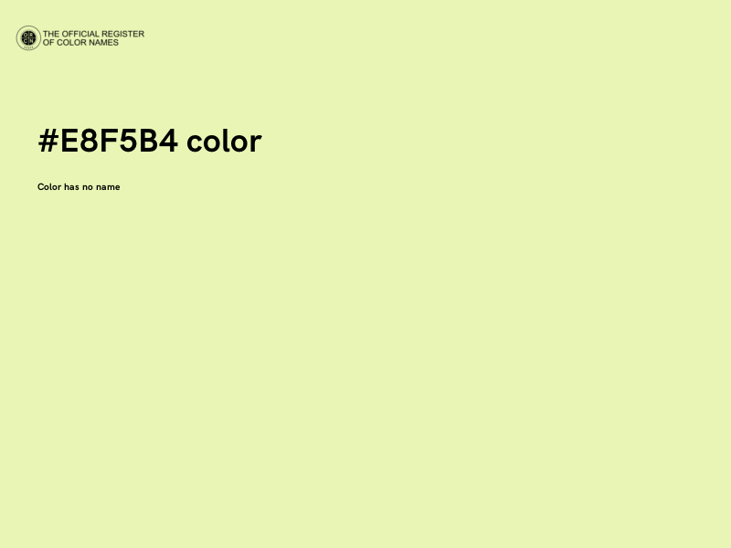 #E8F5B4 color image