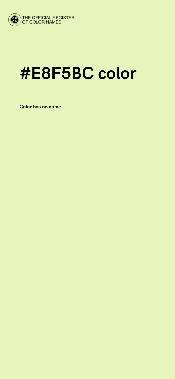 #E8F5BC color image
