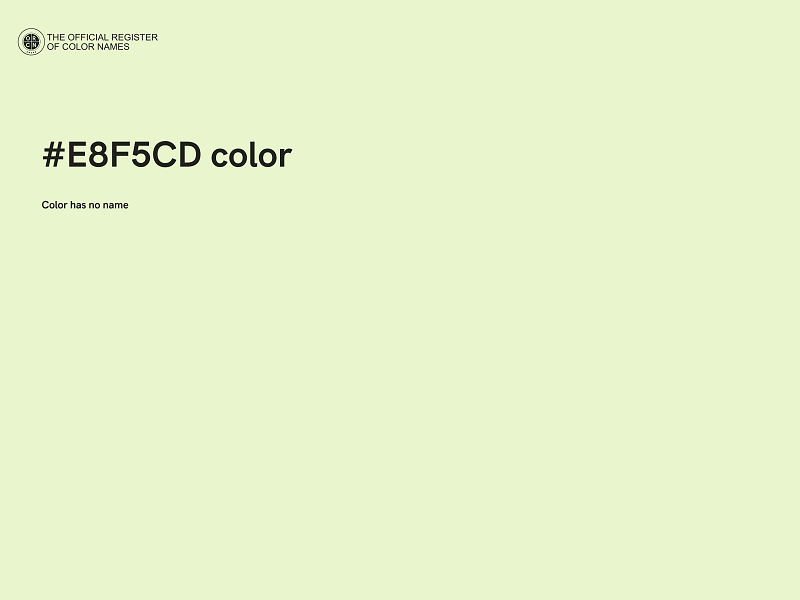 #E8F5CD color image
