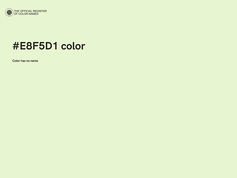 #E8F5D1 color image