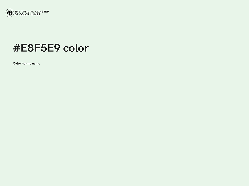 #E8F5E9 color image