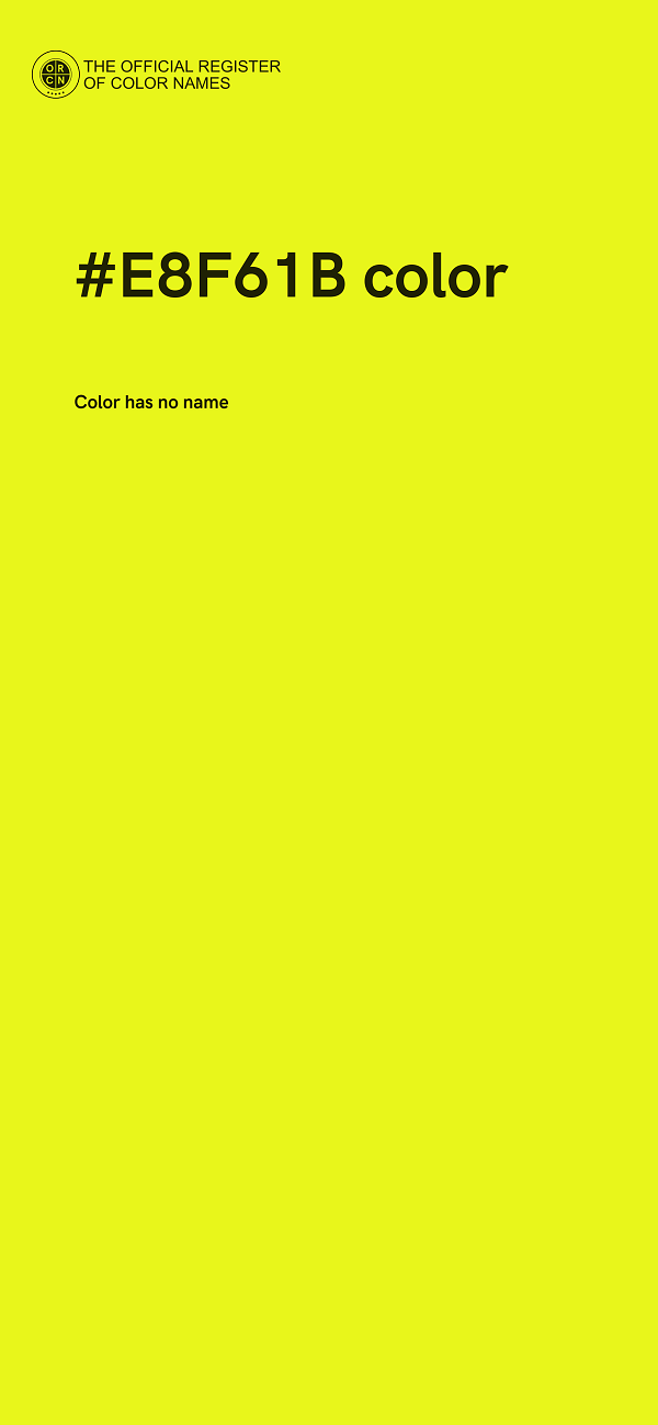 #E8F61B color image