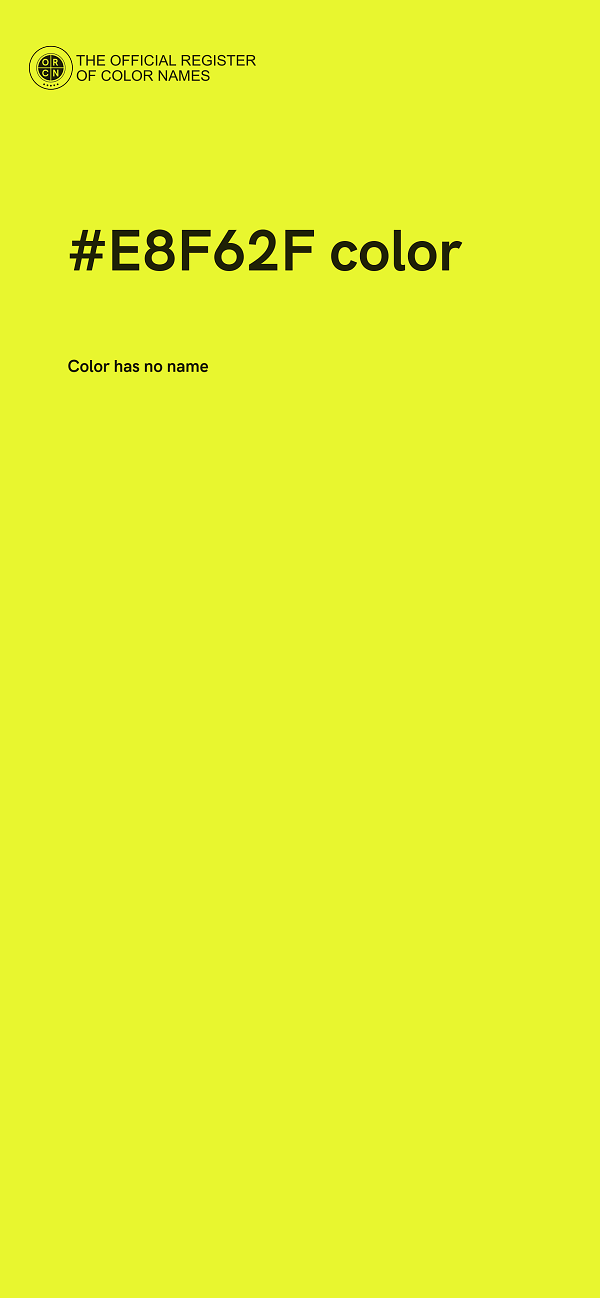 #E8F62F color image
