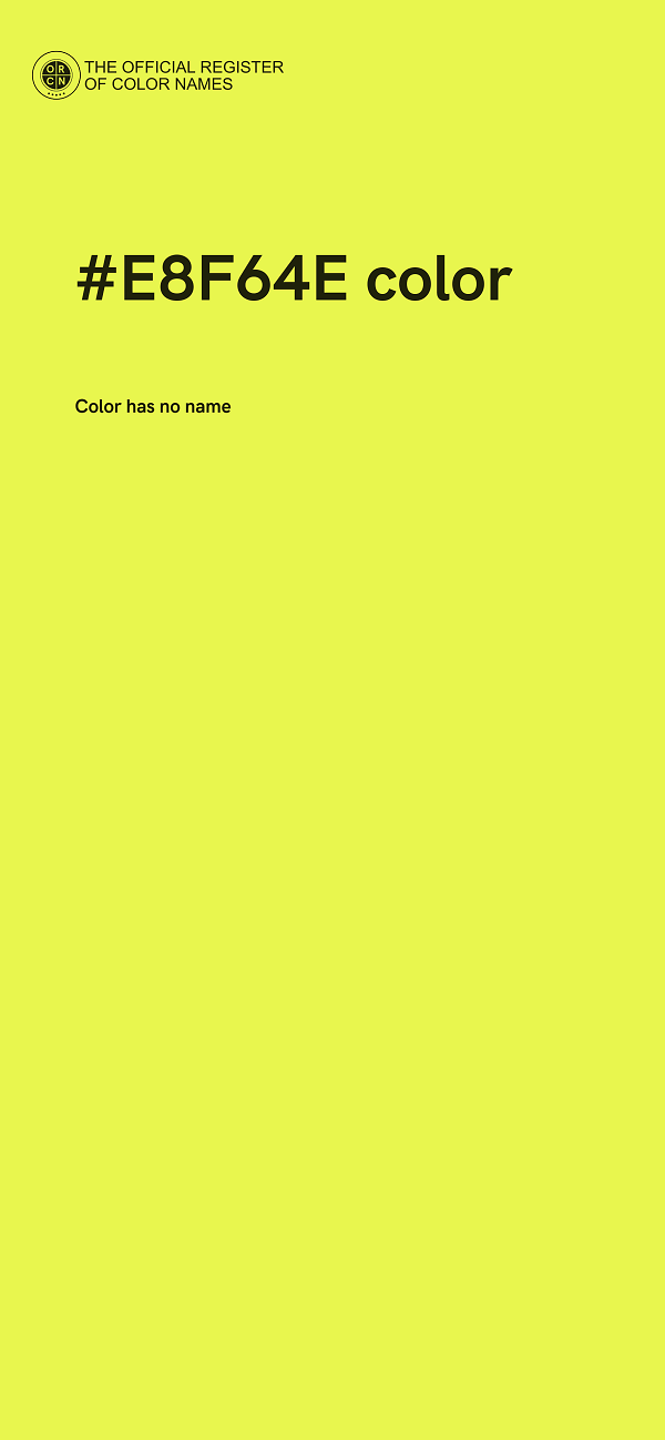 #E8F64E color image