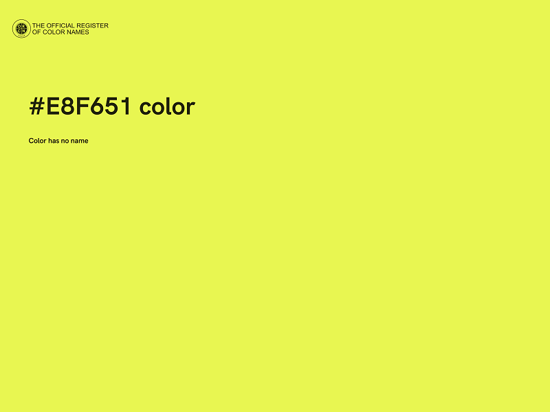 #E8F651 color image
