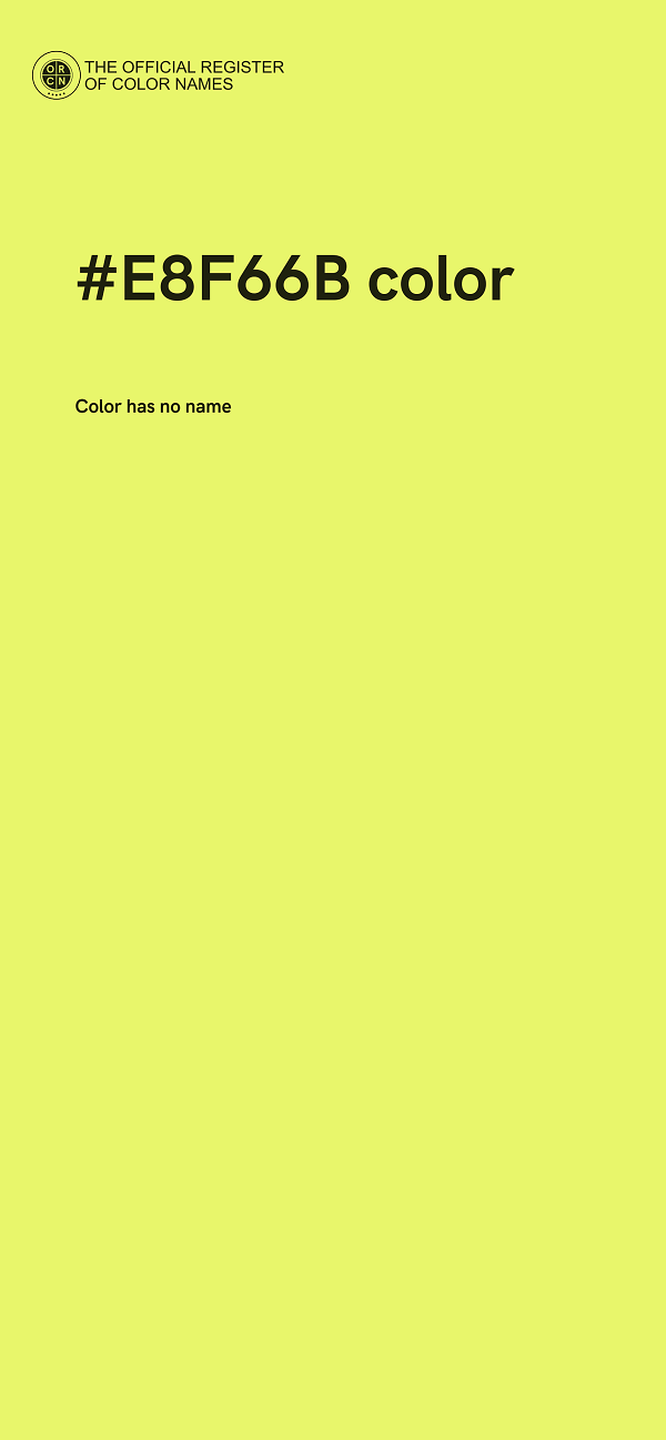 #E8F66B color image