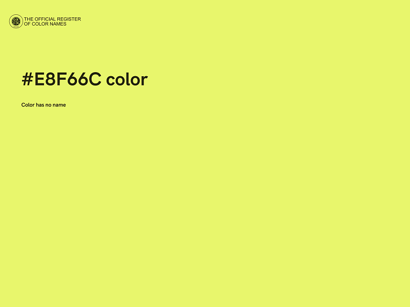 #E8F66C color image