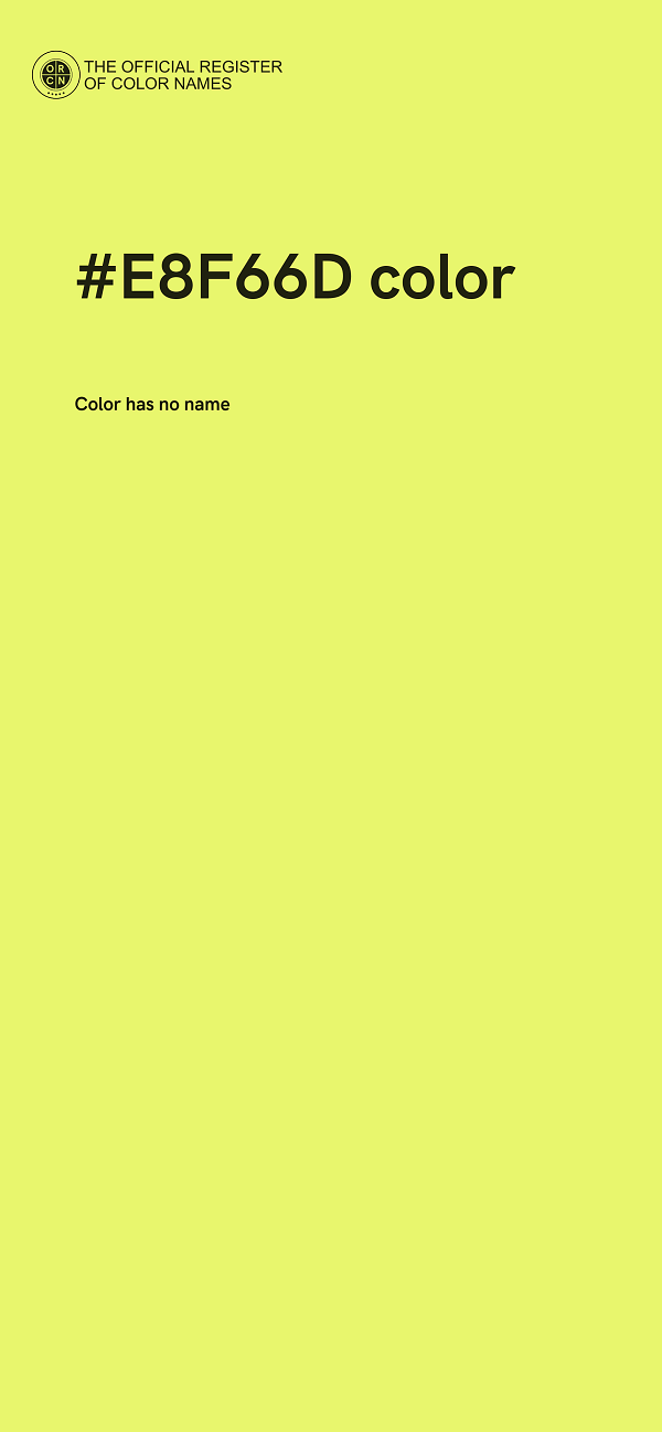 #E8F66D color image
