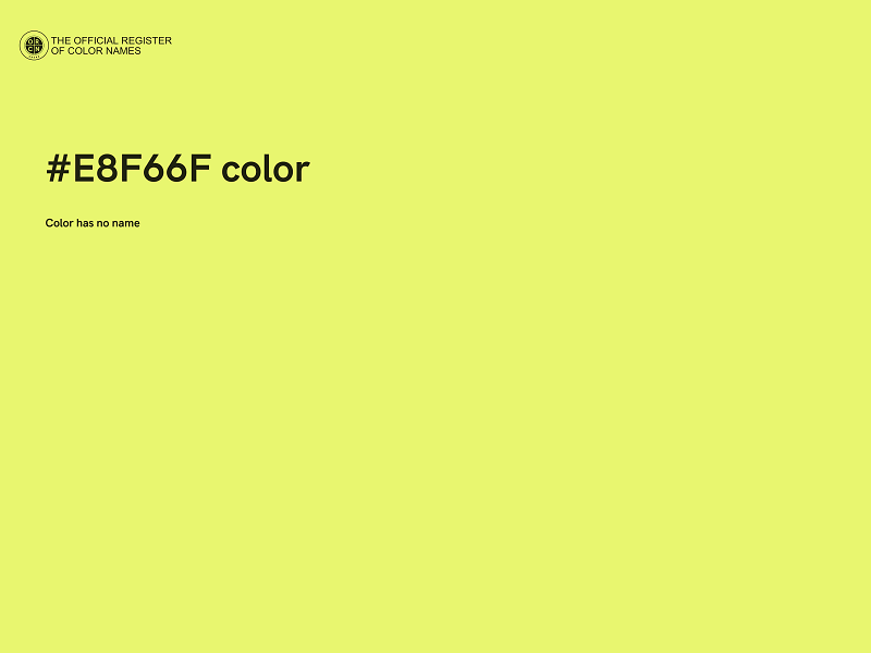 #E8F66F color image