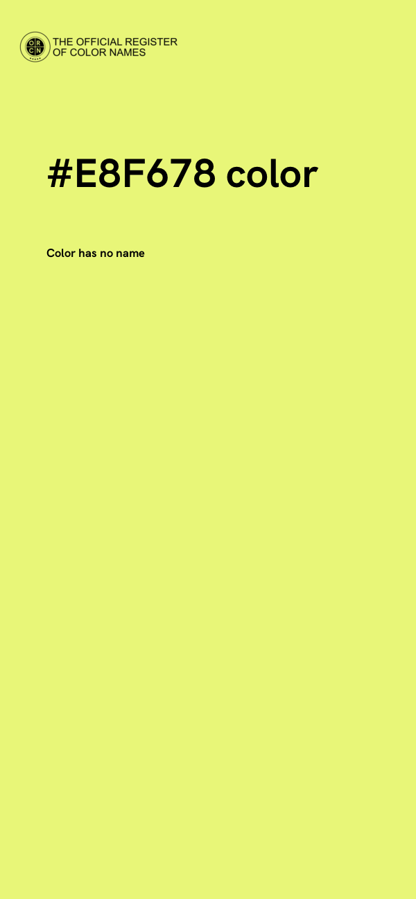 #E8F678 color image