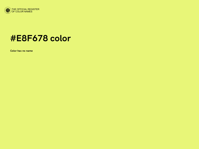 #E8F678 color image