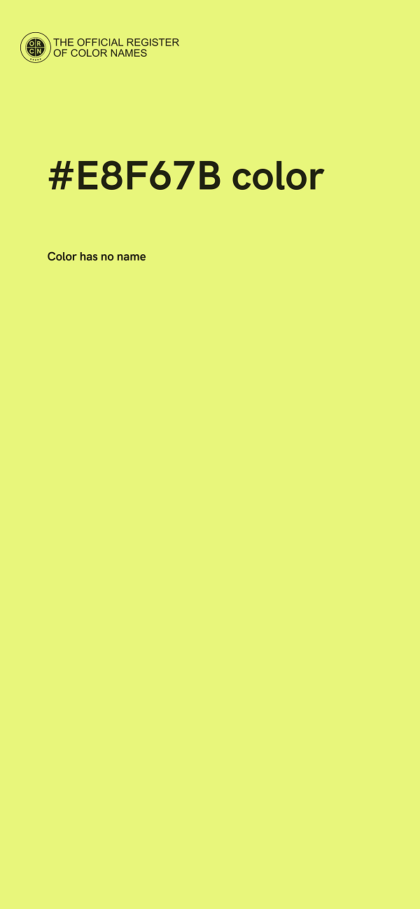 #E8F67B color image