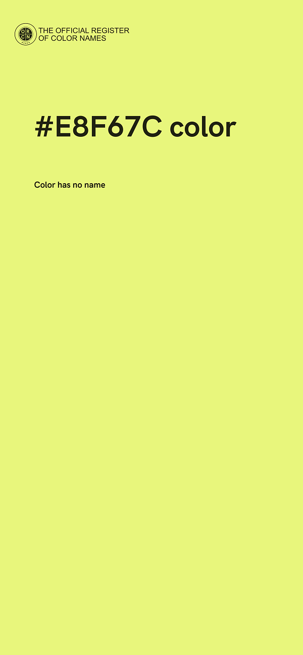 #E8F67C color image