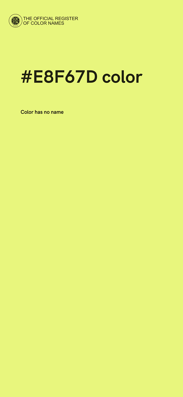 #E8F67D color image