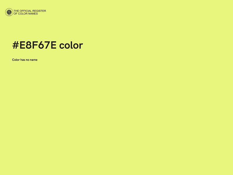 #E8F67E color image
