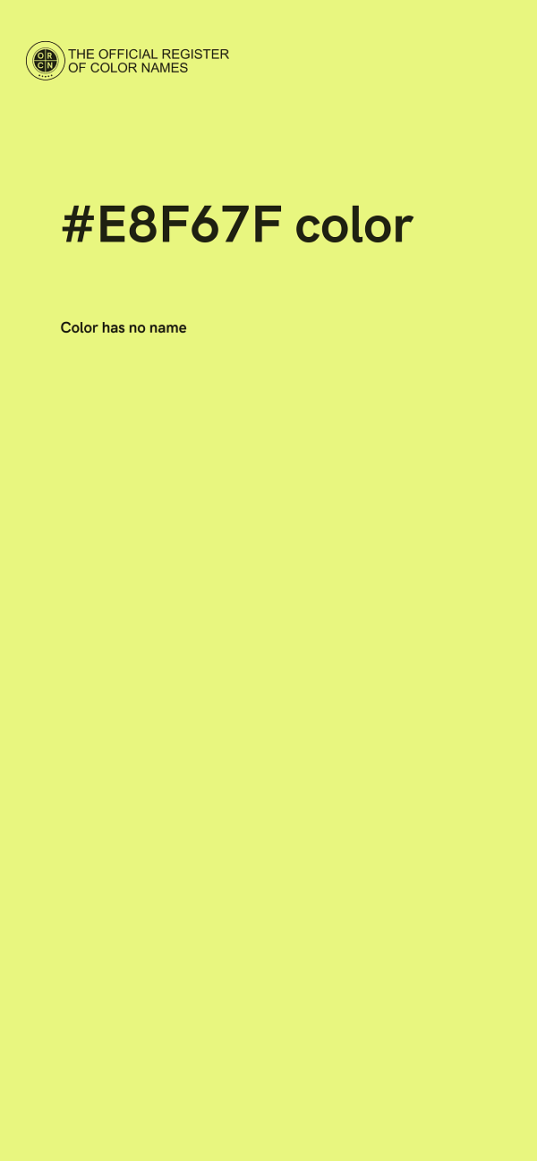 #E8F67F color image