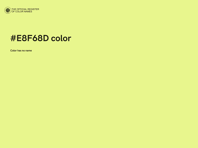 #E8F68D color image