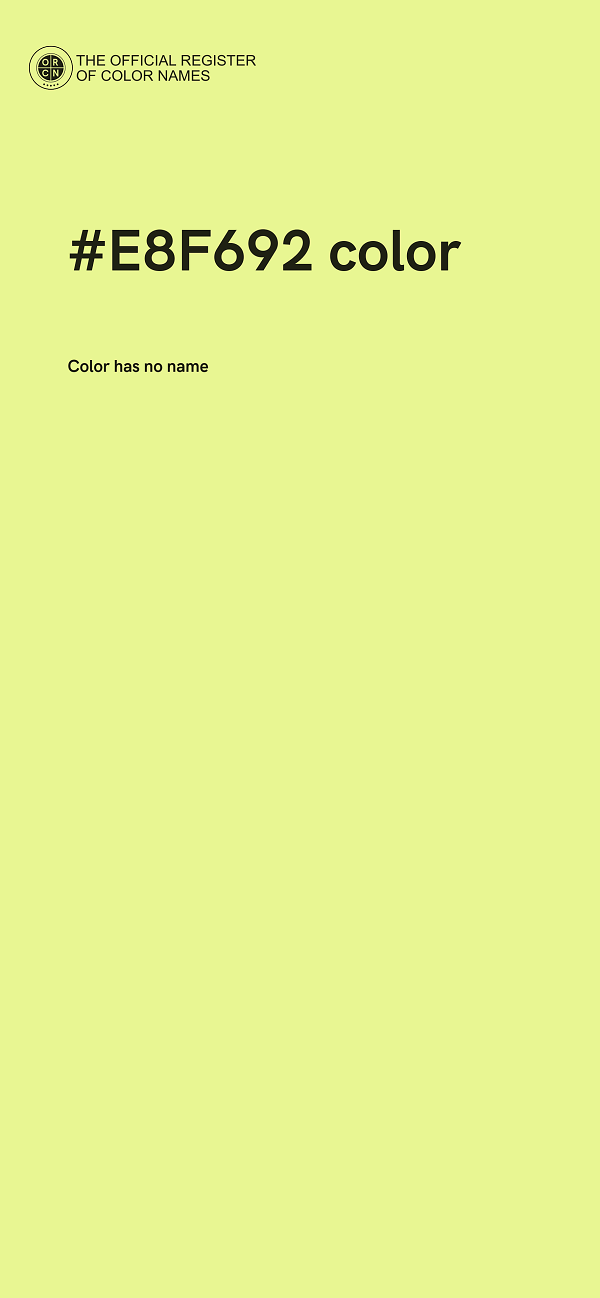 #E8F692 color image