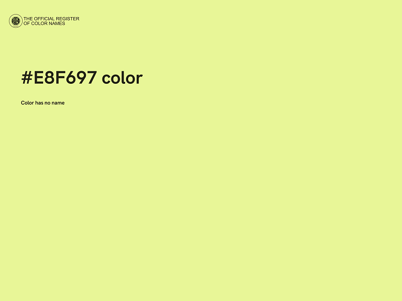 #E8F697 color image