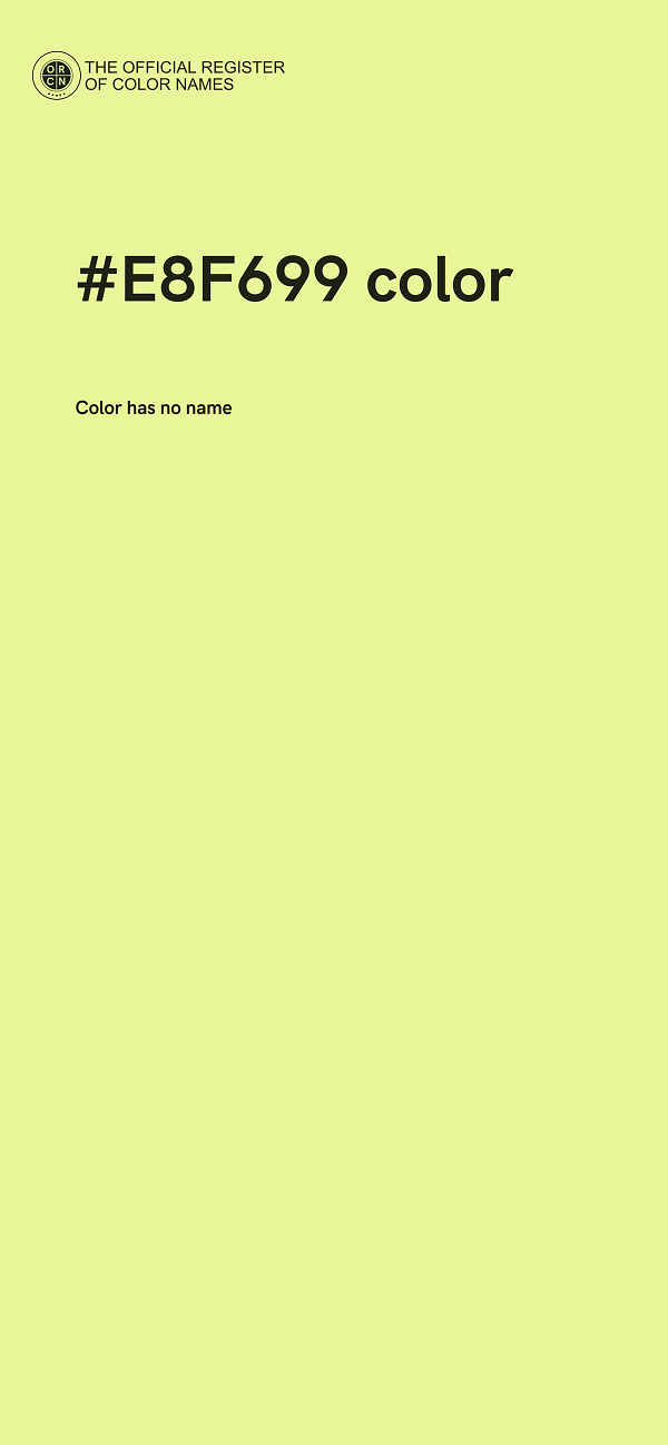 #E8F699 color image