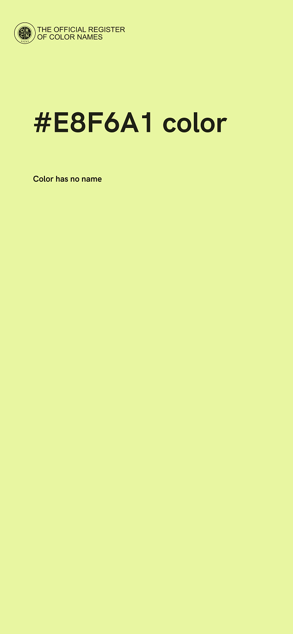 #E8F6A1 color image