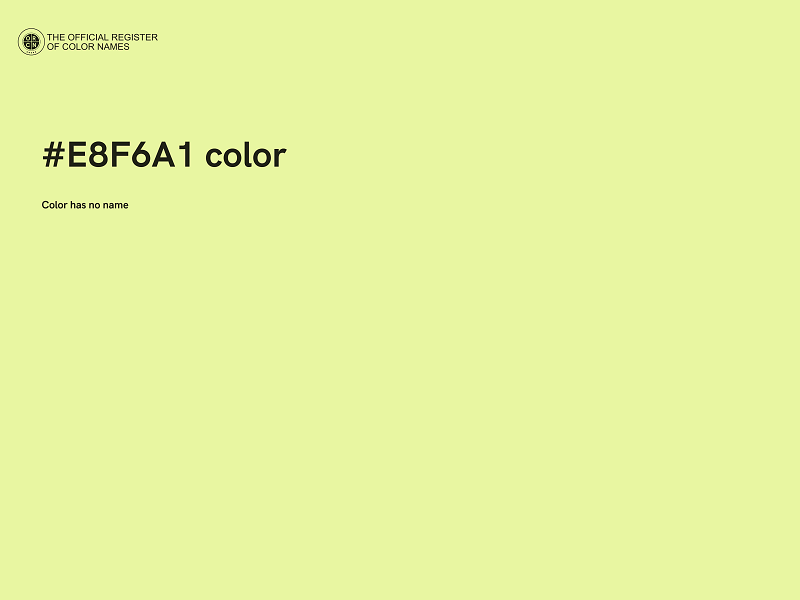 #E8F6A1 color image
