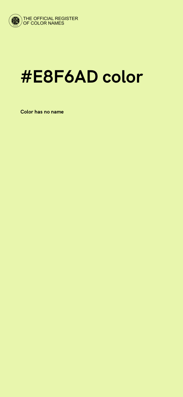 #E8F6AD color image