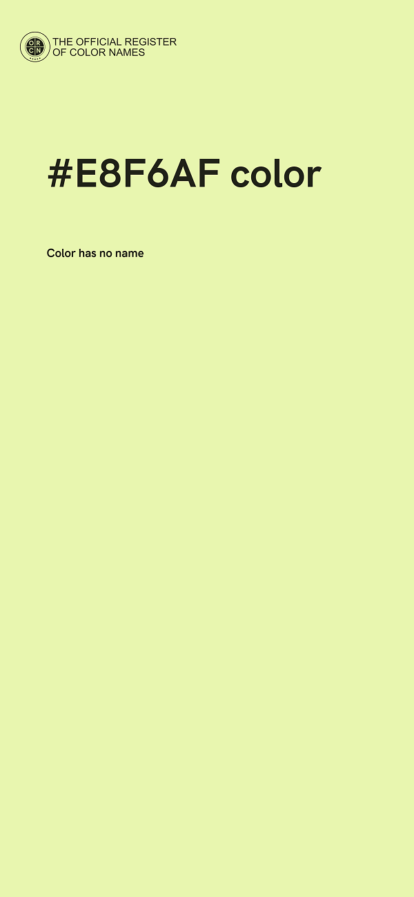 #E8F6AF color image