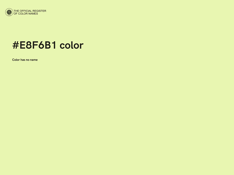#E8F6B1 color image
