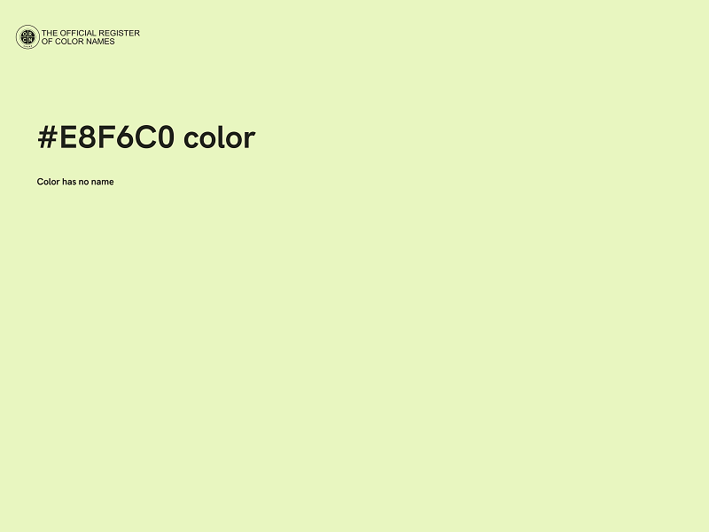 #E8F6C0 color image