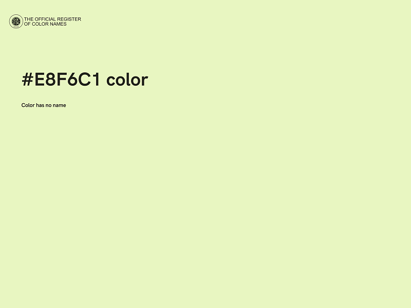 #E8F6C1 color image