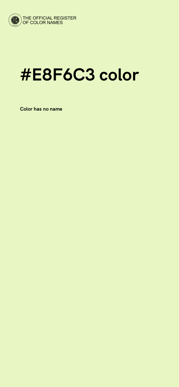 #E8F6C3 color image