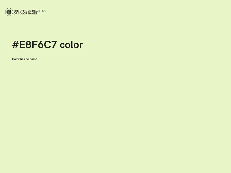 #E8F6C7 color image
